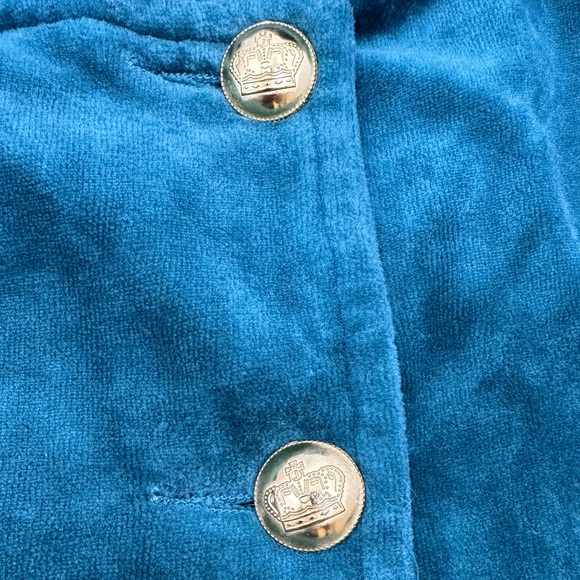 New Vintage Juicy Couture double breasted velour jacket with gold buttons, Sz S - Picture 9 of 10